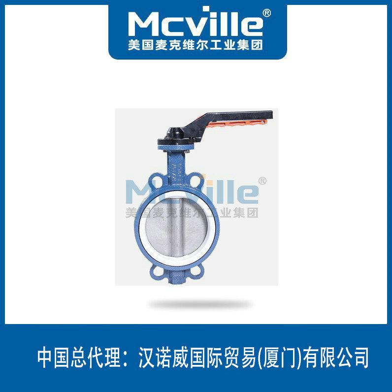 進口對夾式四氟密封蝶閥