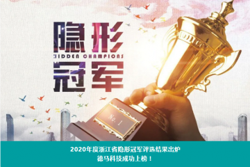 榜上有名 | 德馬科技榮獲浙江省隱形冠軍稱號！