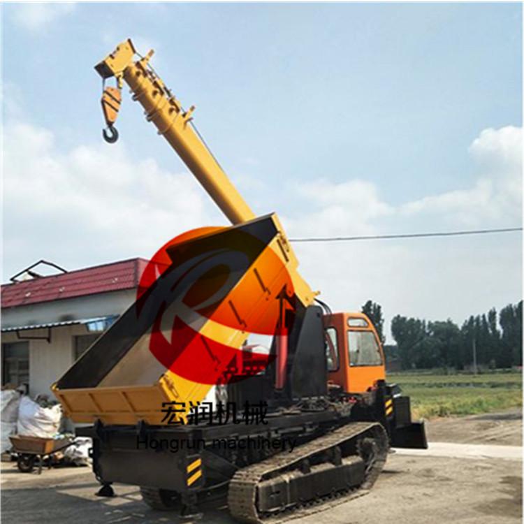 履帶隨車吊機(jī)械吊四驅(qū)農(nóng)用車 小型柴油履帶運(yùn)輸車