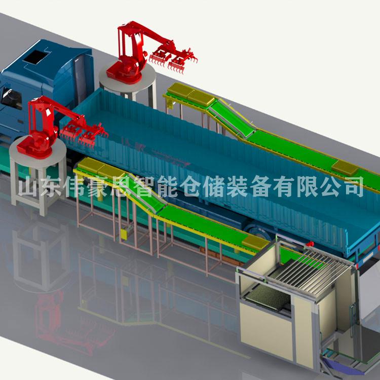供應(yīng)淀粉全自動(dòng)裝車(chē)機(jī)械手 自動(dòng)裝車(chē)機(jī)器人非標(biāo)定制